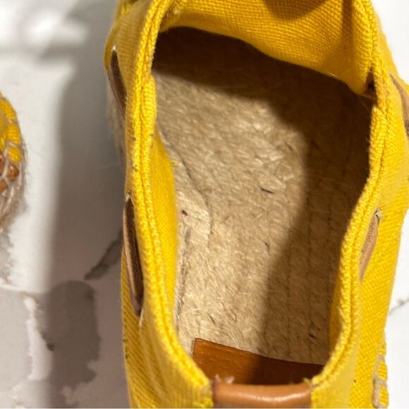 Tory Burch | Women’s Yellow Espadrilles Boat Shoes Jute Size 7 - Picture 9 of 13